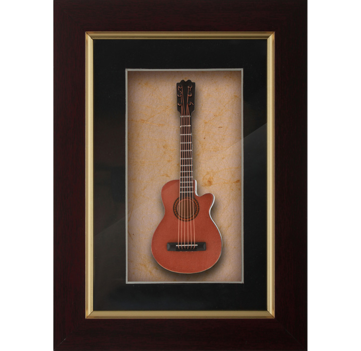 Miniature Brown Guitar Decorative frames-DFGU
